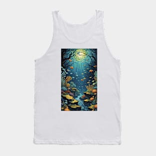 Starry Night Symphony: Van Gogh-Inspired Underwater Ballet Tank Top